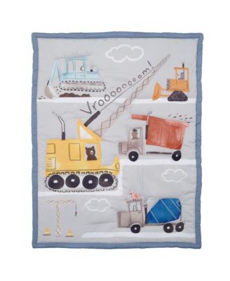 Construction Zone 3-Piece Trucks Nursery Baby Crib Bedding Set