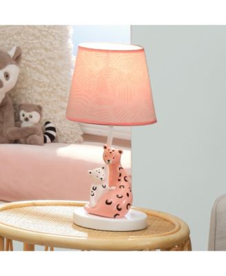 Enchanted Safari Pink Leopard Lamp with Shade & Bulb