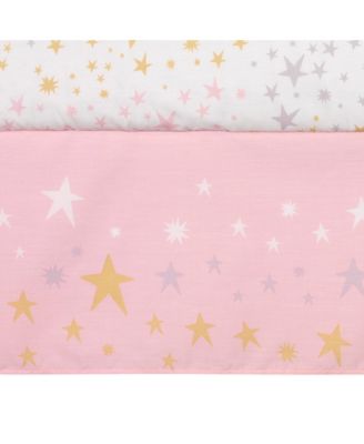 Rainbow Unicorn Pink/Purple 4-Piece Baby Crib Bedding Set