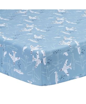 Airplane/Stars Aviation 2-Pack Fitted Crib/Toddler Sheet Set