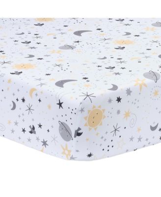 Celestial Moon/Stars 2-Pack Fitted Crib/Toddler Sheet Set