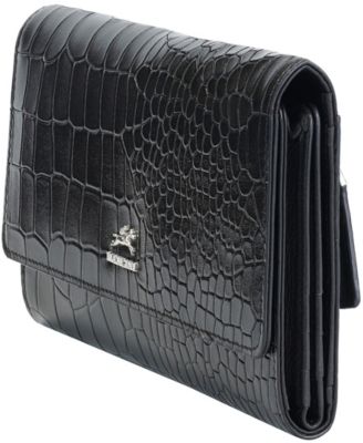 Women's Croco2 RFID Secure Quad Fold Wallet