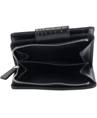 Women's Croco2 RFID Secure Clutch Wallet