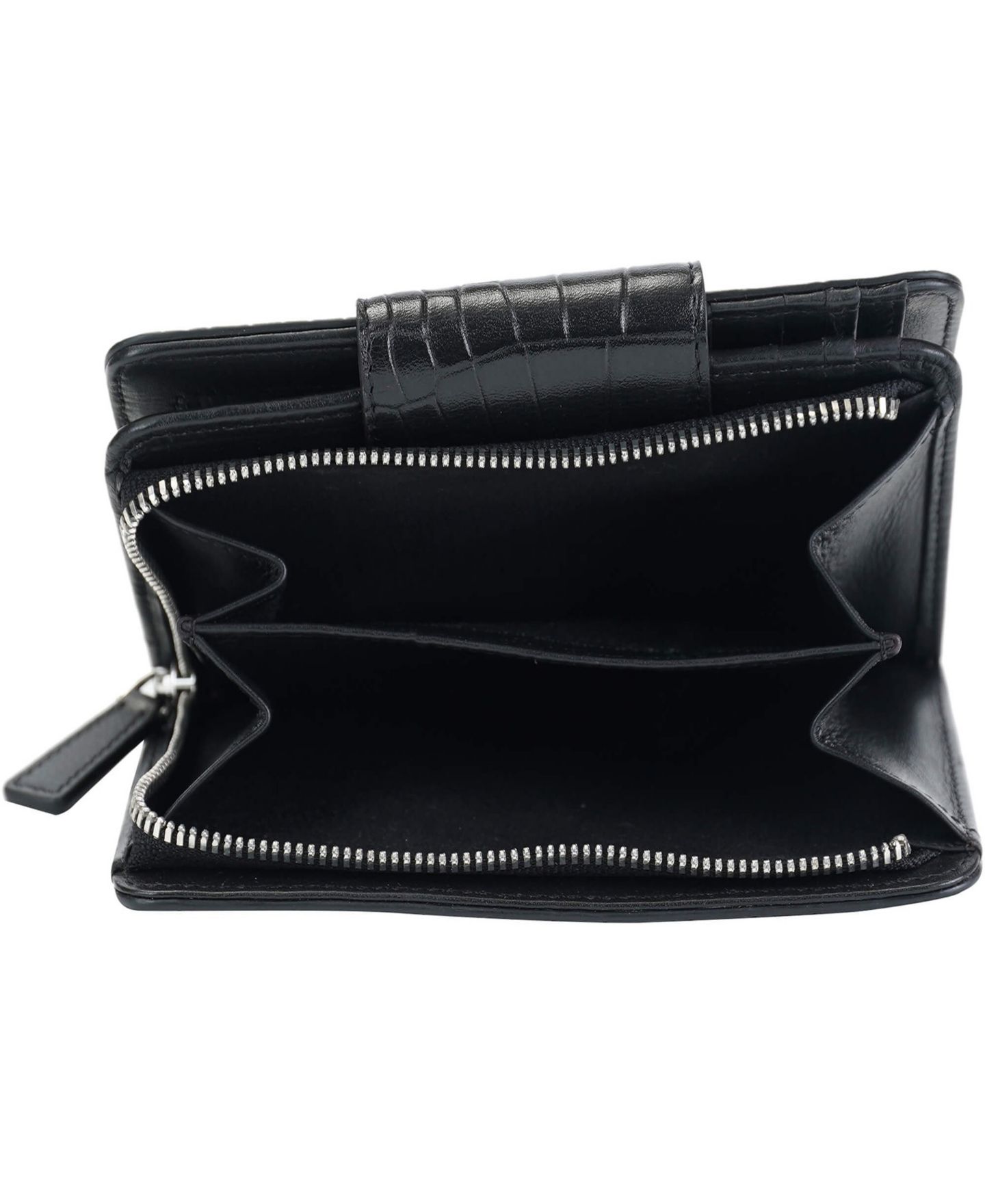 Женский кошелёк Mancini Croco2 RFID Secure Clutch Wallet, цвет: Чёрный — фото 6