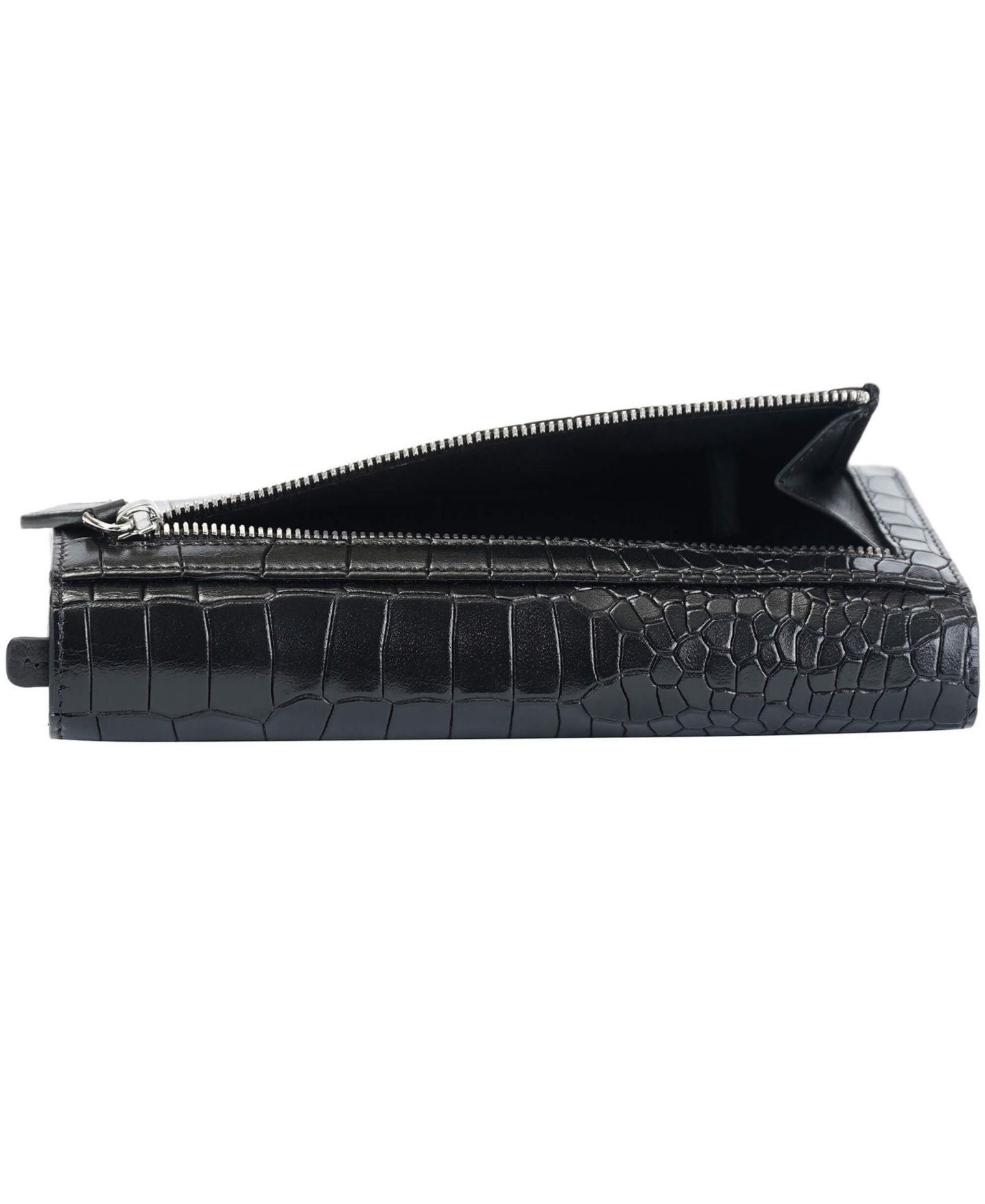 Женский кошелёк Mancini Croco2 RFID Secure Trifold Wallet, цвет: Чёрный — фото 6