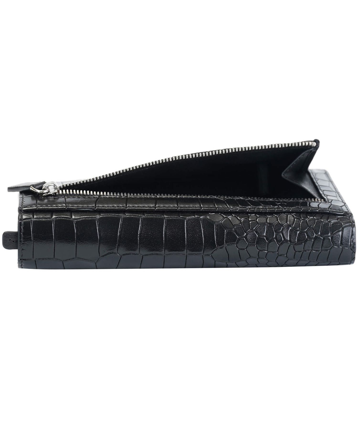 Women's Croco2 RFID Secure Trifold Wallet