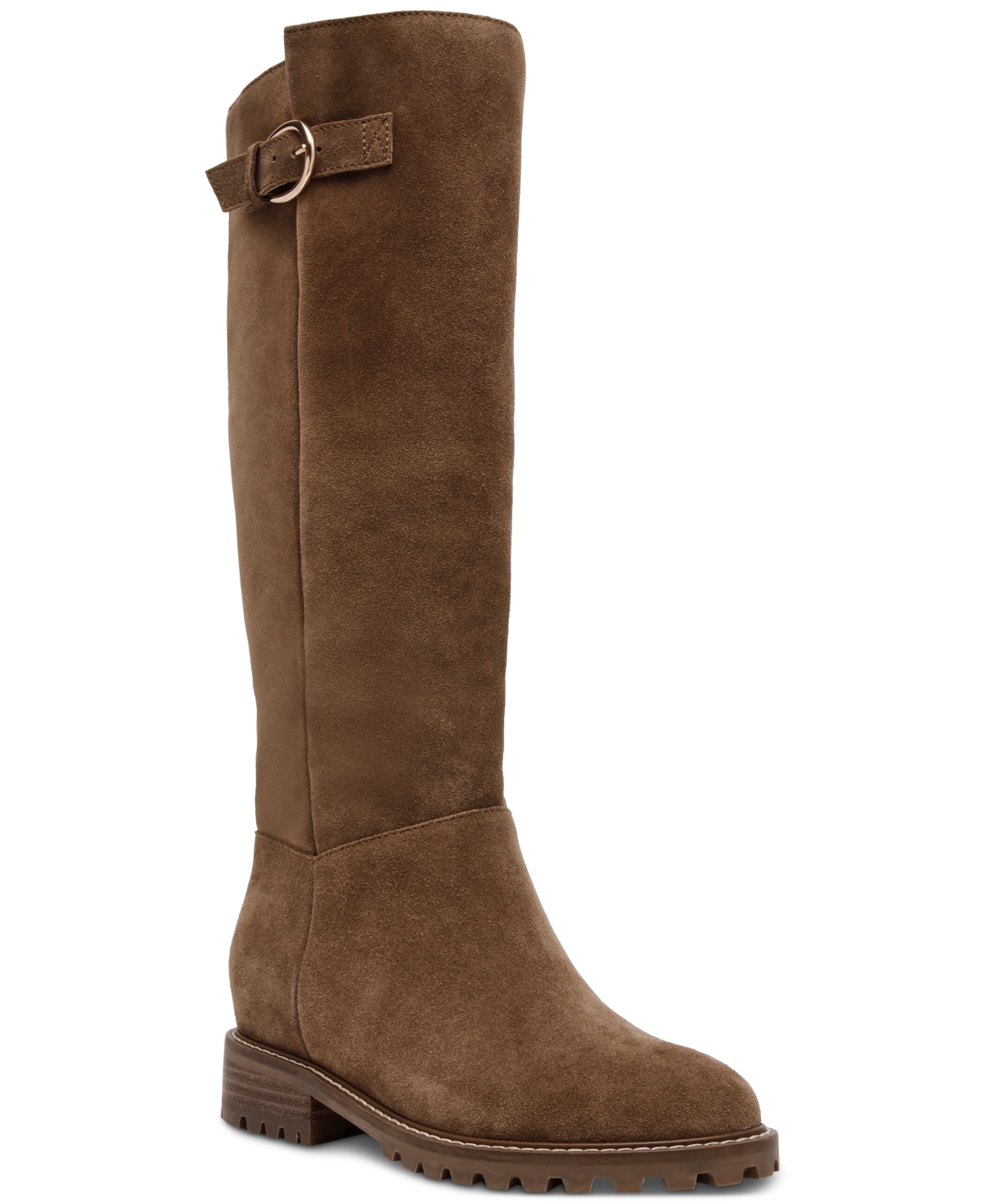 Steve Madden Women's Leary Wide-calf Tall Boots In Taupe Suede