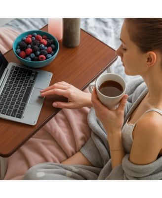 Adjustable Lap Desk with Tilt Top and Locking Wheels