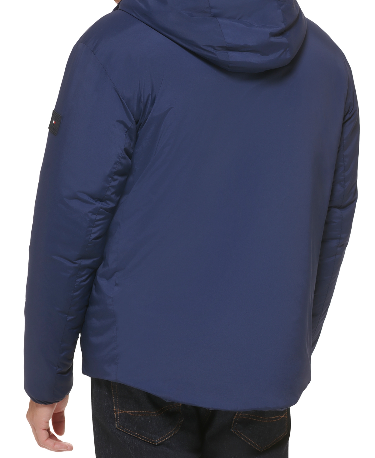 Tommy Hilfiger Men's Insulated Full-Zip Hooded Rain Jacket