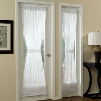 Sheer Voile Rod Pocket Door Curtain Panel