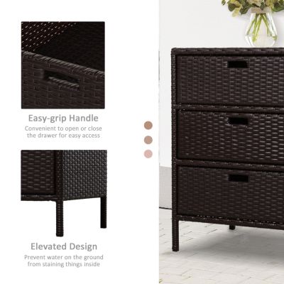 Outdoor Towel Cabinet with Drawers