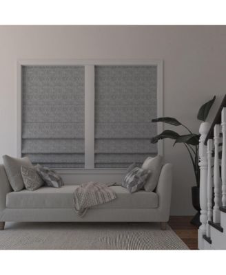 Talmage Tonal Geometric 100% Blackout Cordless Roman Shade