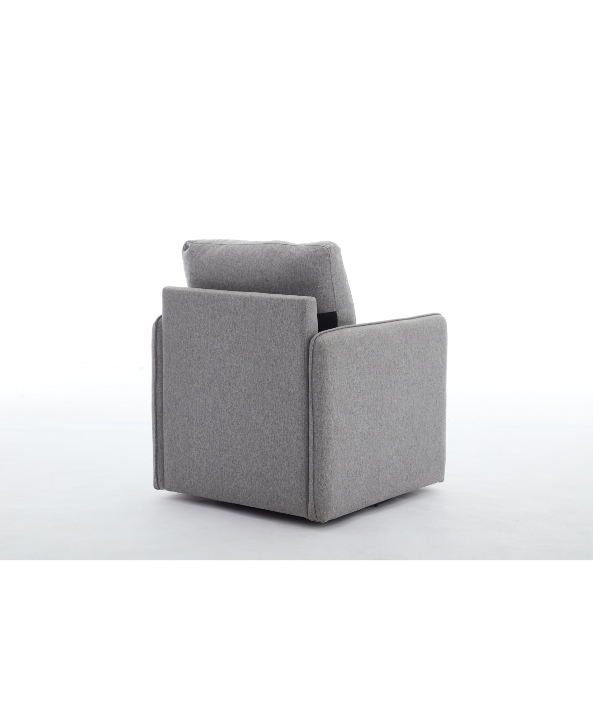 Streamdale Furniture Swivel Accent Chair with Storage and Metal Base - Gray+silver