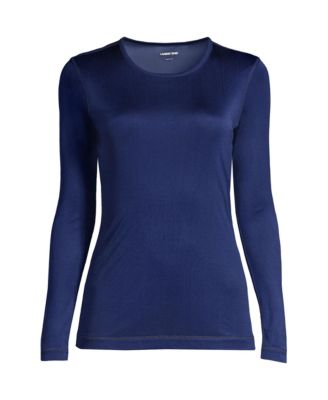Women's Silk Interlock Long Sleeve Crewneck Long Underwear Top