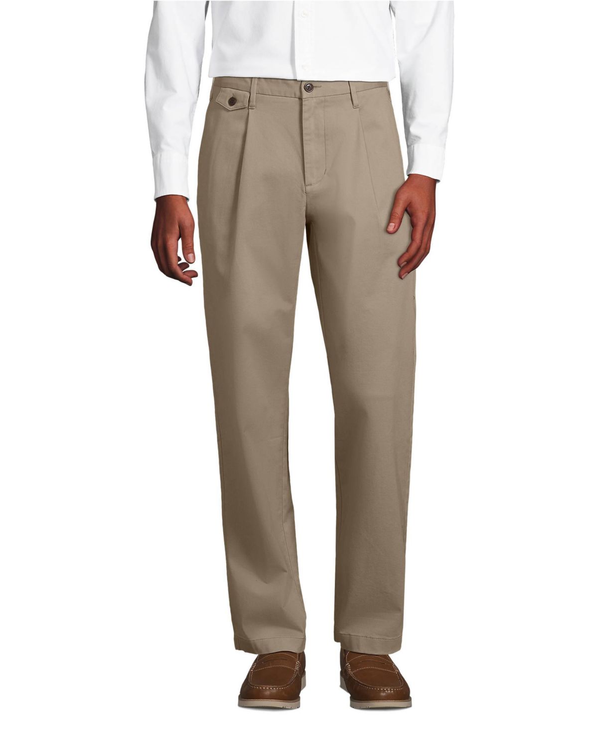 Мужские сногсшибательные брюки-чино с удобной талией свободного покроя, плиссированные спереди