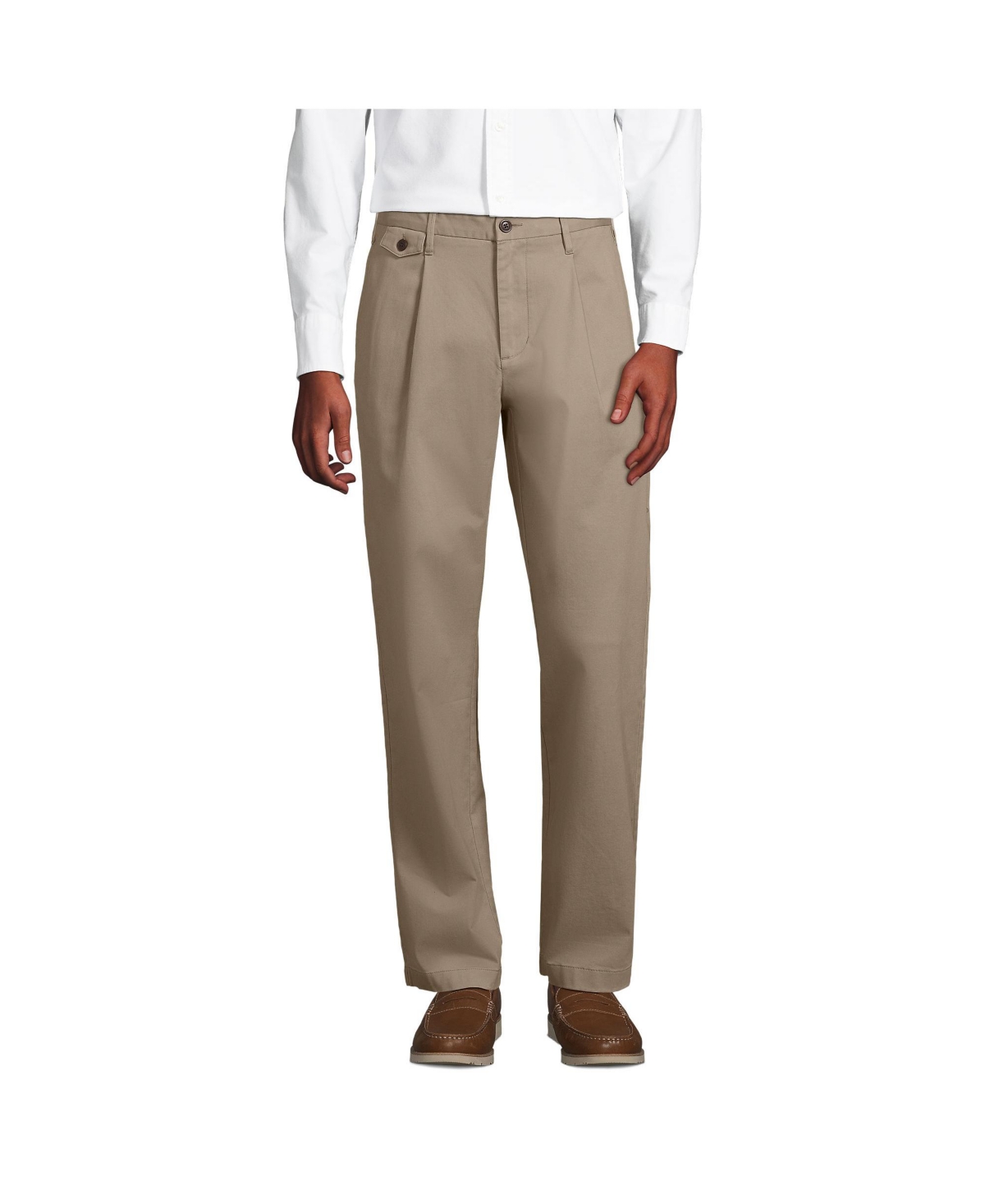 Men's Knockabout Comfort Waist Relaxed Fit Pleated Front Chino Pant - Khaki