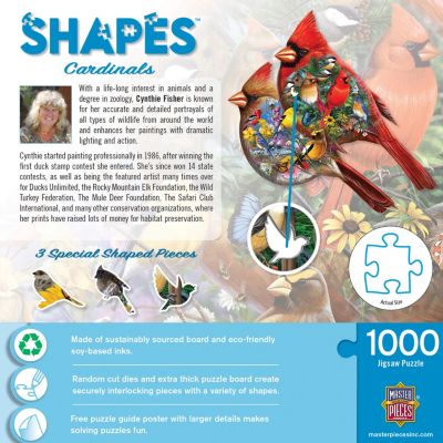 MasterPieces Contours - Cardinals 1000 Piece Shaped Jigsaw Puzzle