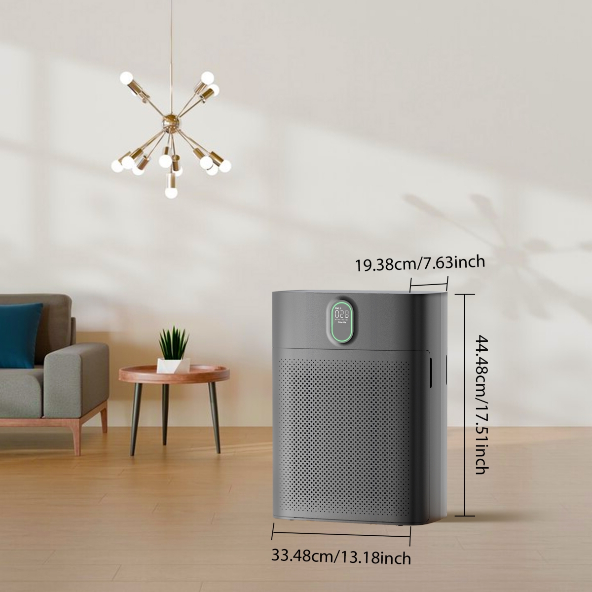 Morento Air Purifiers for Home Room up to 1076 Sq Ft with Pm 2.5 Display Air Quality Sensor, Remove 99.97% of Pet Hair with Double-sided Air Inl