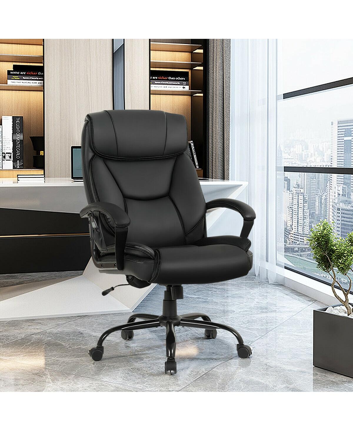 Vebreda Massage Executive Office Chair with 6 Vibrating Points-Black