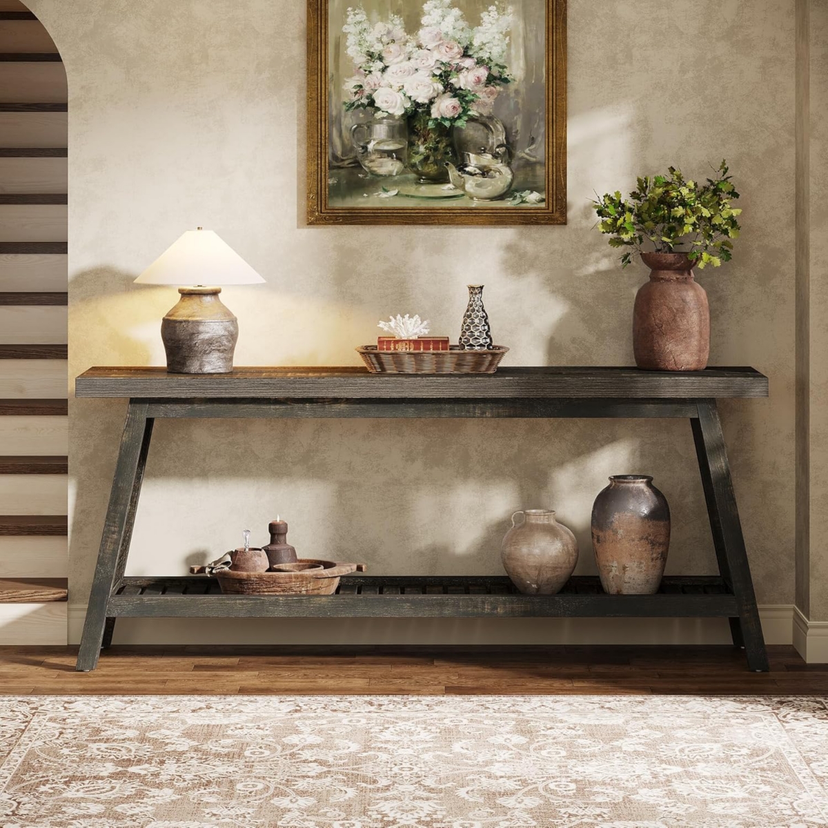 Tribesigns Farmhouse Console Entryway Table: 70.9 Inches Extra Long Console Table for Entryway