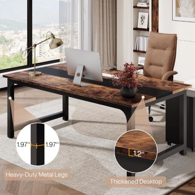 63" Computer Desk with 40" Lateral File Cabinet Set, Executive Desk and Mobile Drawer Cabinet , Modern Furniture Set