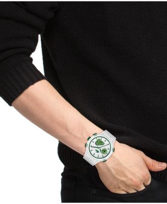 Men's LC33 White Silicone Strap Watch, 45mm