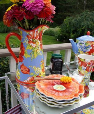 Blossom Set of 4 3-D Floral Dessert Plates