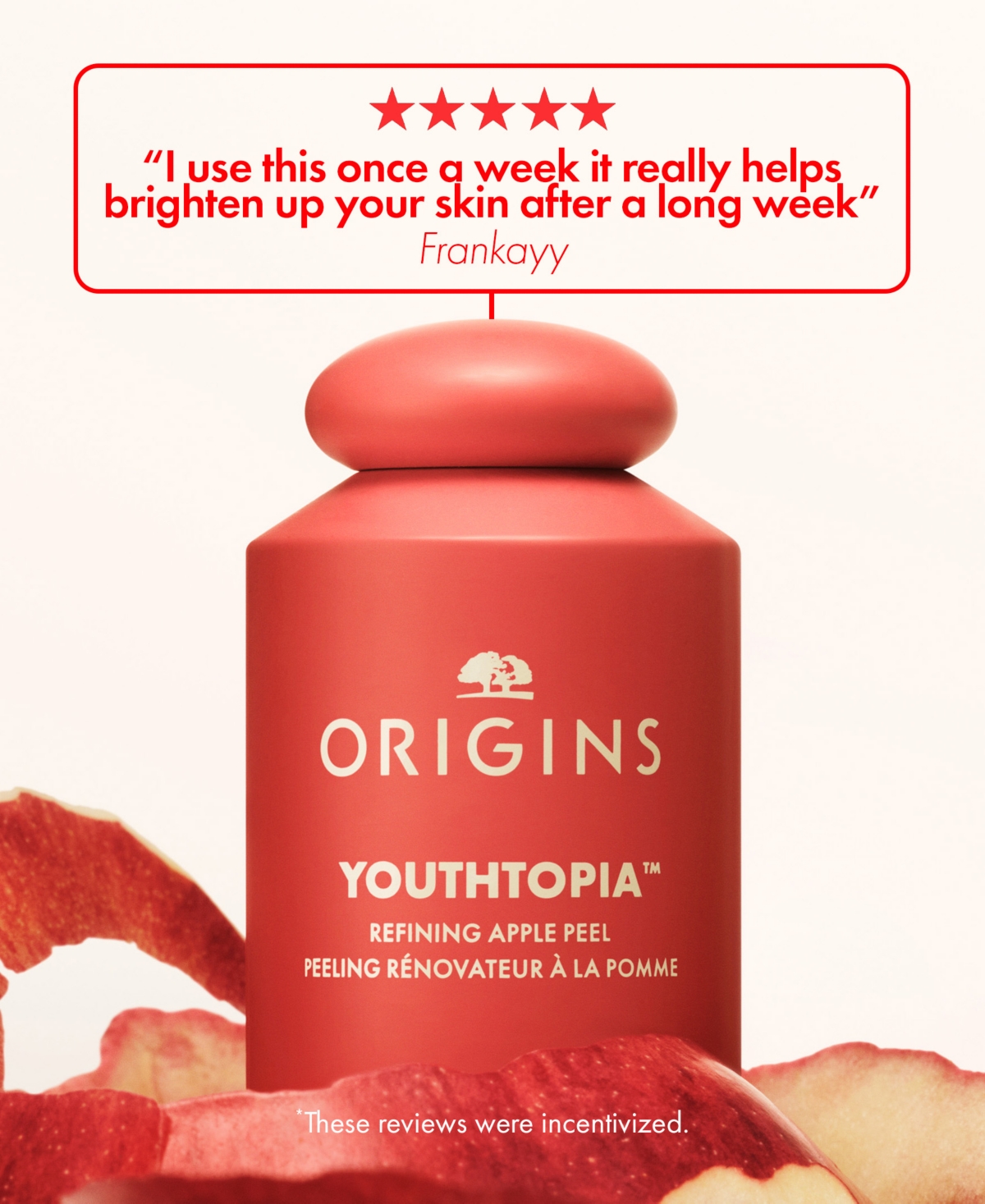 Origins Youthtopia Liquid Exfoliating Apple Face Peel, 3.4 oz In No Color