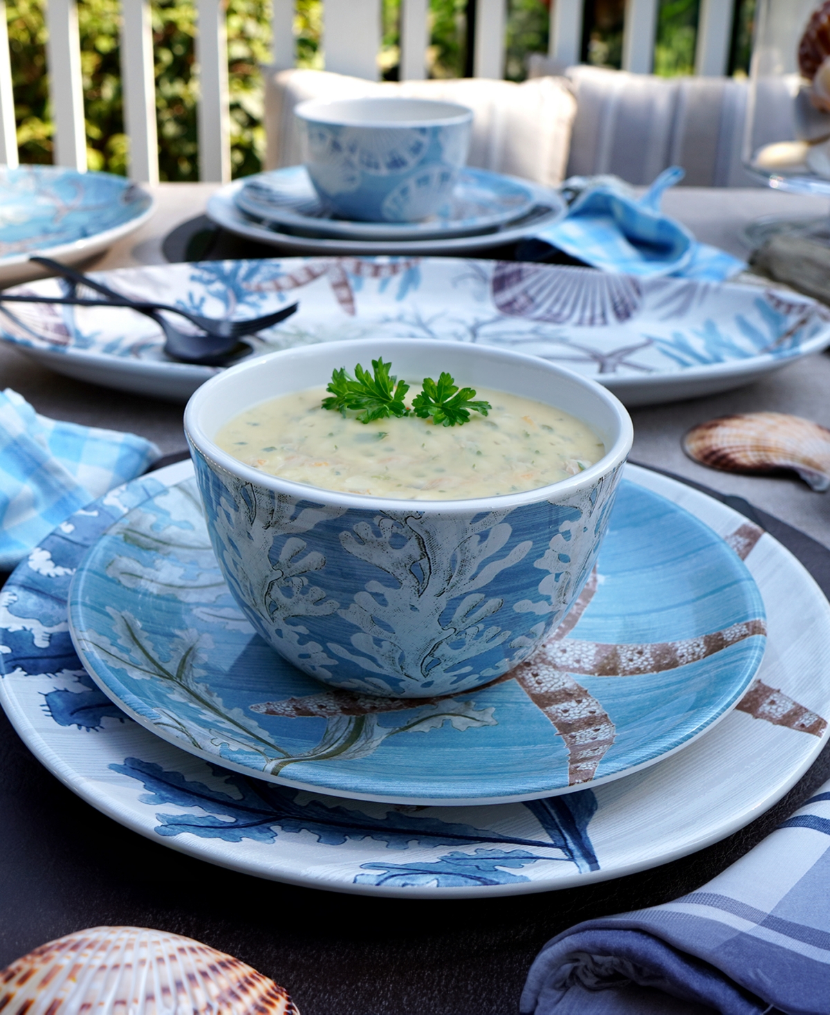 Certified International Beyond The Shore 16pc Dinnerware Set, Service For 4 In Miscellaneous