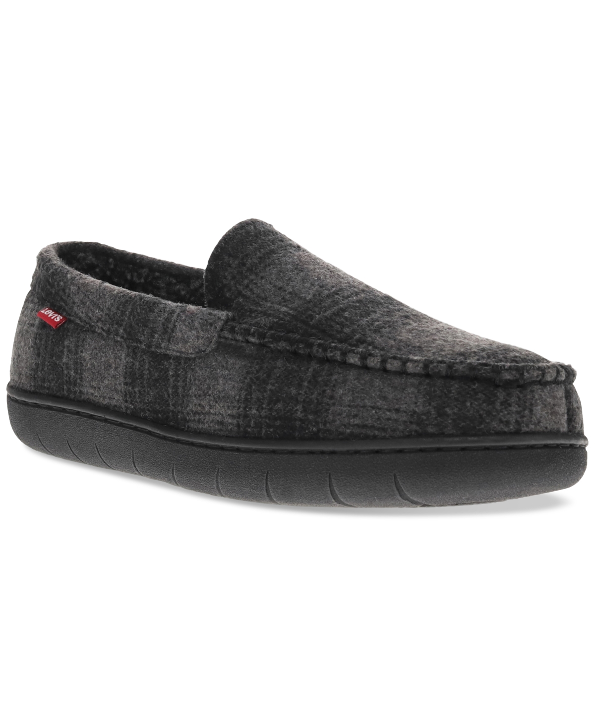 Levi's Men's Fields Buffalo Plaid Slippers -char