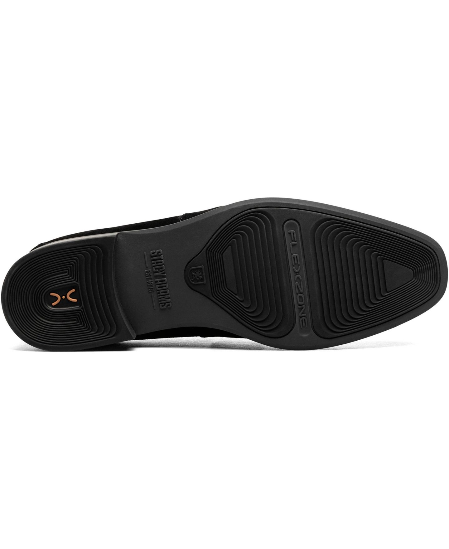 Мужские туфли Stacy Adams Burke Moc Toe Saddle Slip On, цвет: Чёрный замшевый — фото 7