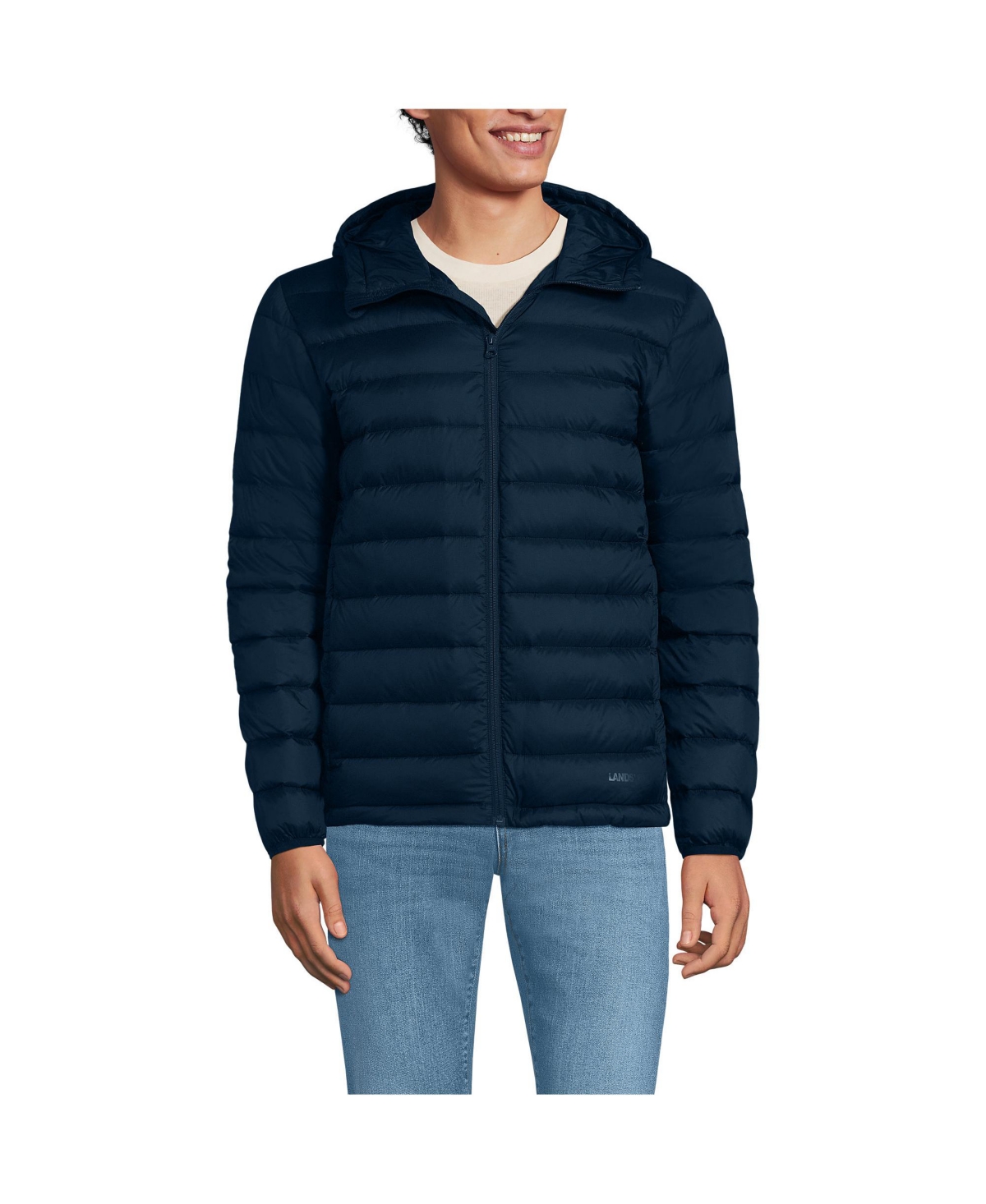 Big & Tall Hooded Wanderweight Down Jacket - Radiant navy