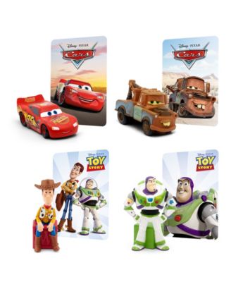 Disney Pixar Cars, Mater, Toy Story Woody, and Buzz Lightyear Audio Play Figurines