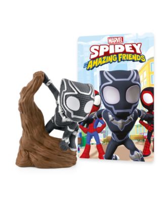 Marvel Set with Spidey, Spin, Ghost Spider, and Black Panther Audio Play Figurines