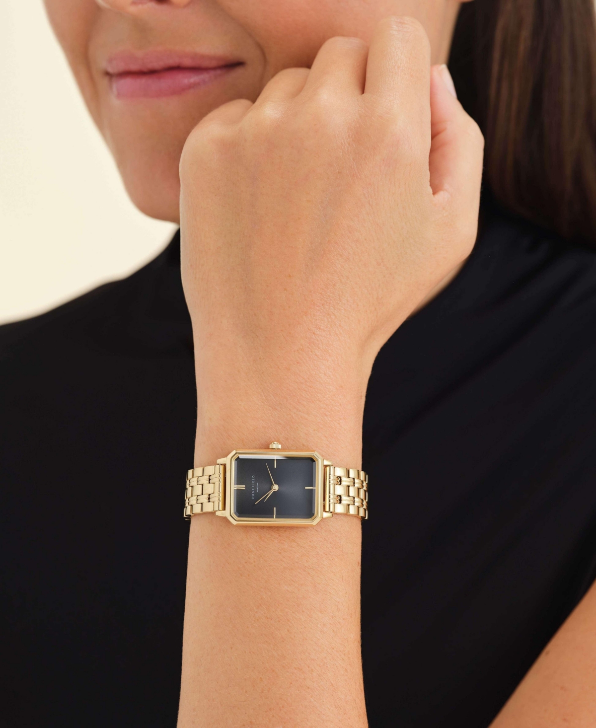 Rosefield Octagon - Women's Watch - Classic Octagonal Shape - Gold  black