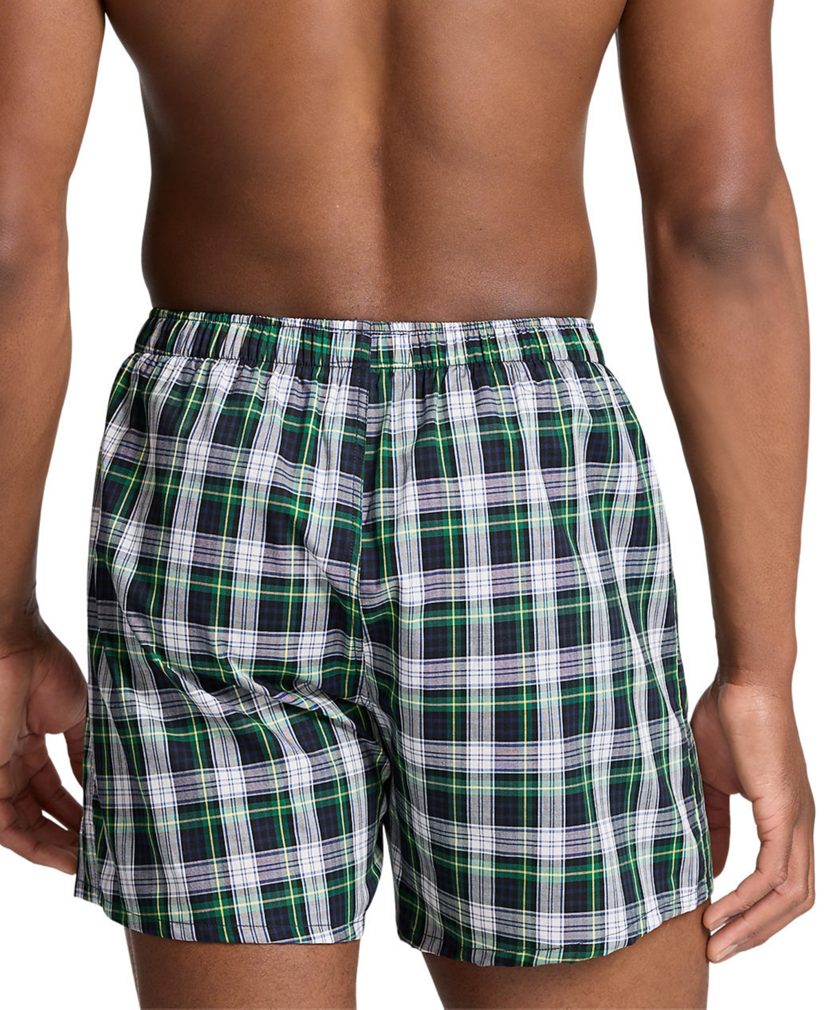 Polo Ralph Lauren Men's Plaid Woven Boxers -CRUISE NAVY POLO PLAYER