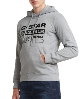 Men's Distressed Originals Regular-Fit Logo Print Fleece Hoodie