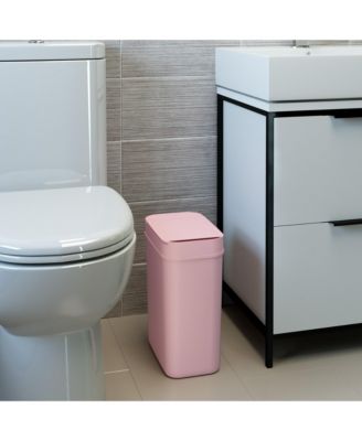 3 Gallon Sensor Bathroom Trash Can, 10 Liter Slim Touchless Small Smart Bedroom Garbage Waste Basket Bin with Motion Lid