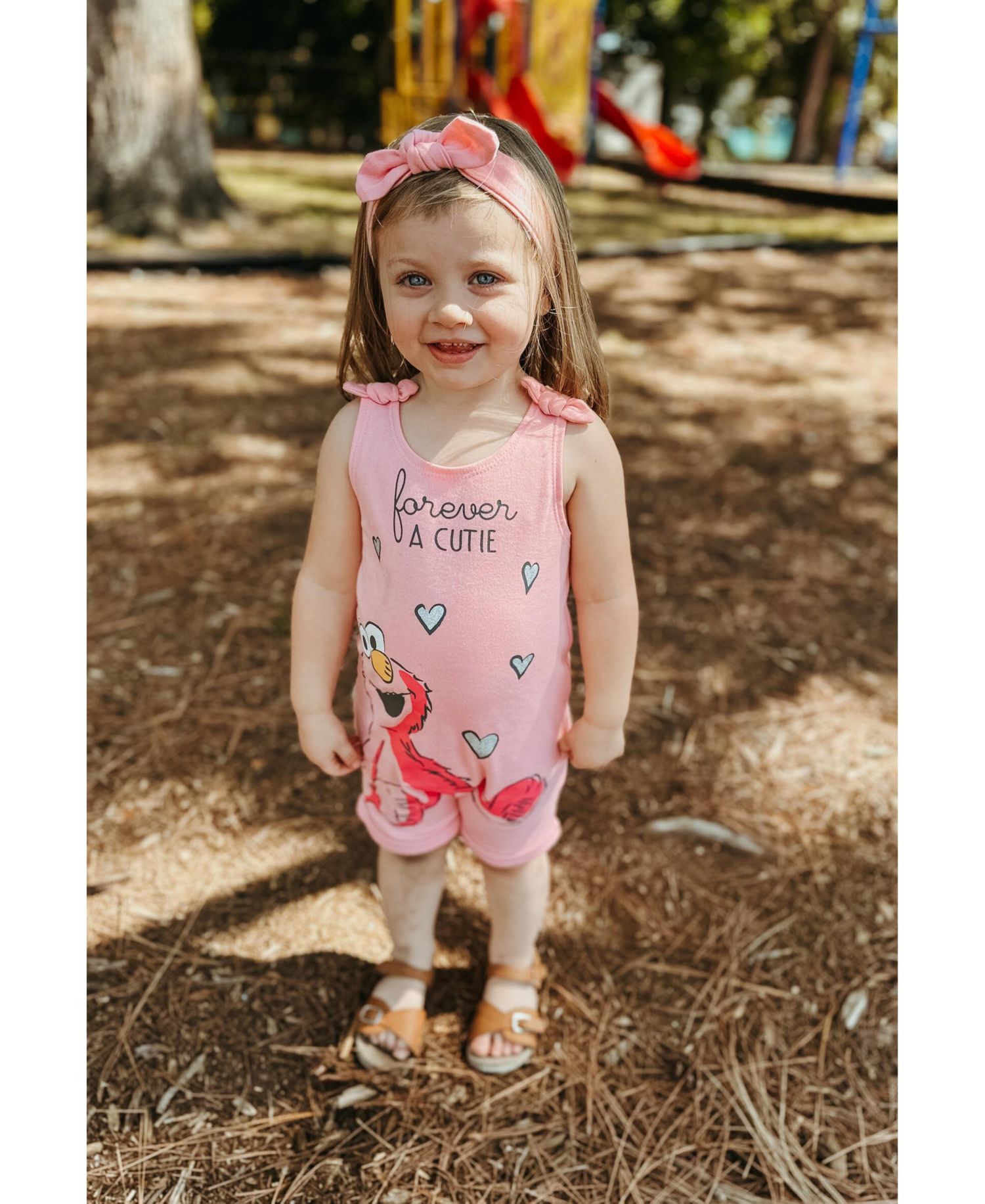 Toddler Girls Elmo Romper and Headband Newborn to