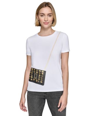 KARL LAGERFELD PARIS - Women's Short-Sleeve Cross-Body T-Shirt