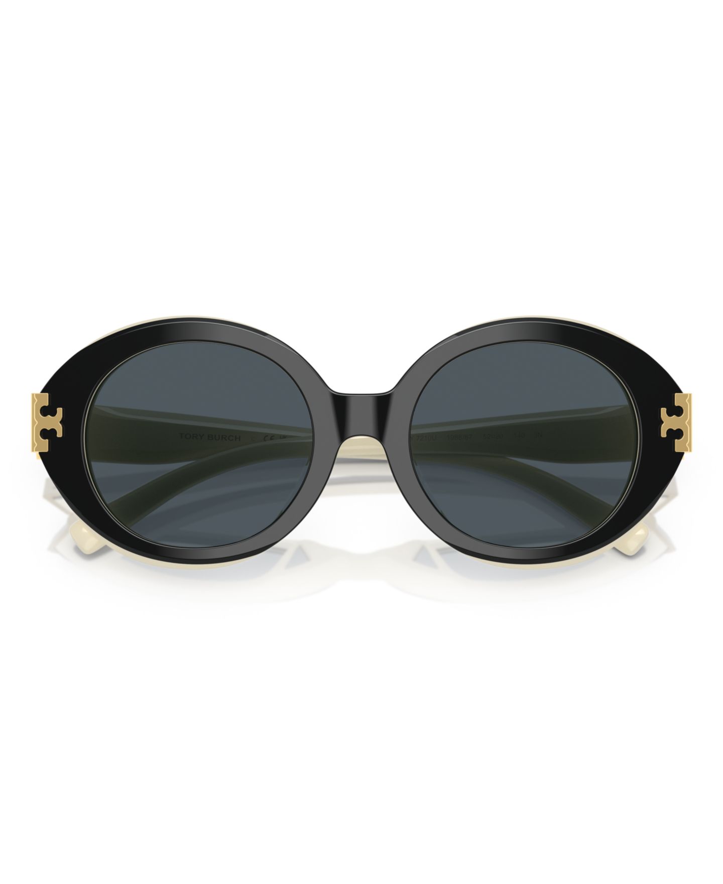 Женские солнцезащитные очки Tory Burch Sunglasses TY7210U, цвет: Чёрный / Слоновая кость — фото 4
