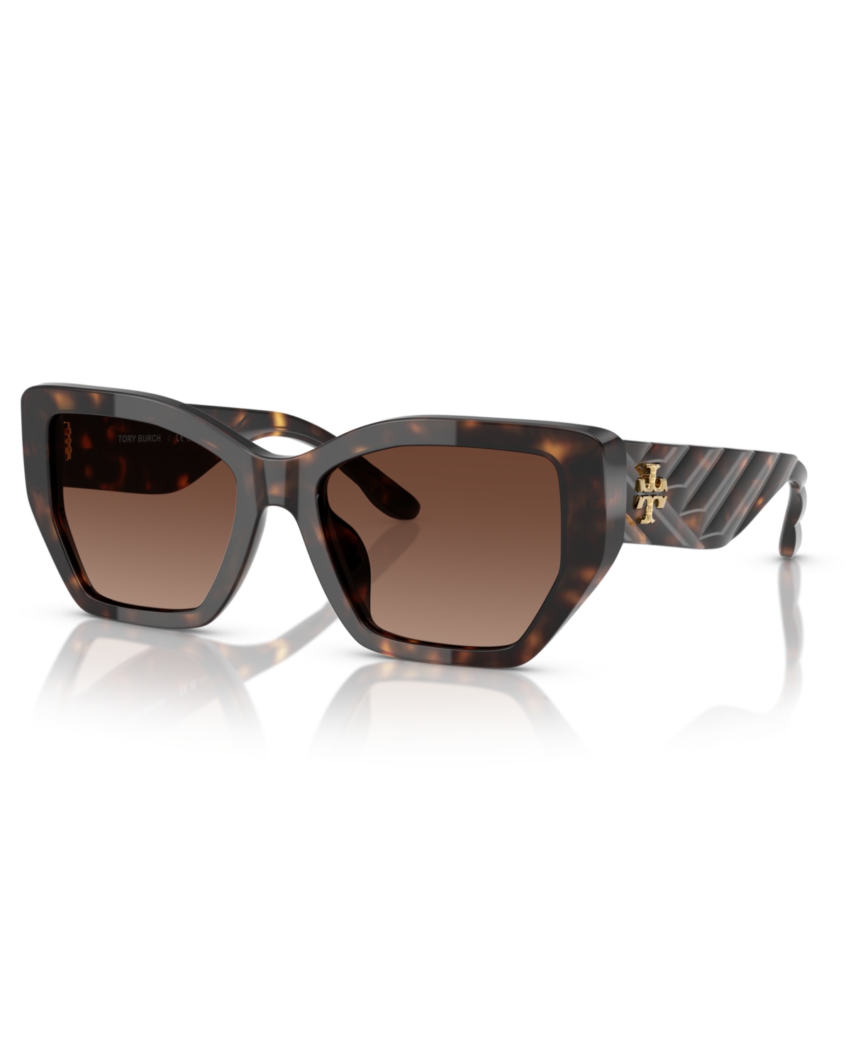 Tory Burch Women's Polarized Sunglasses Ty7187u In Dark Tortoise