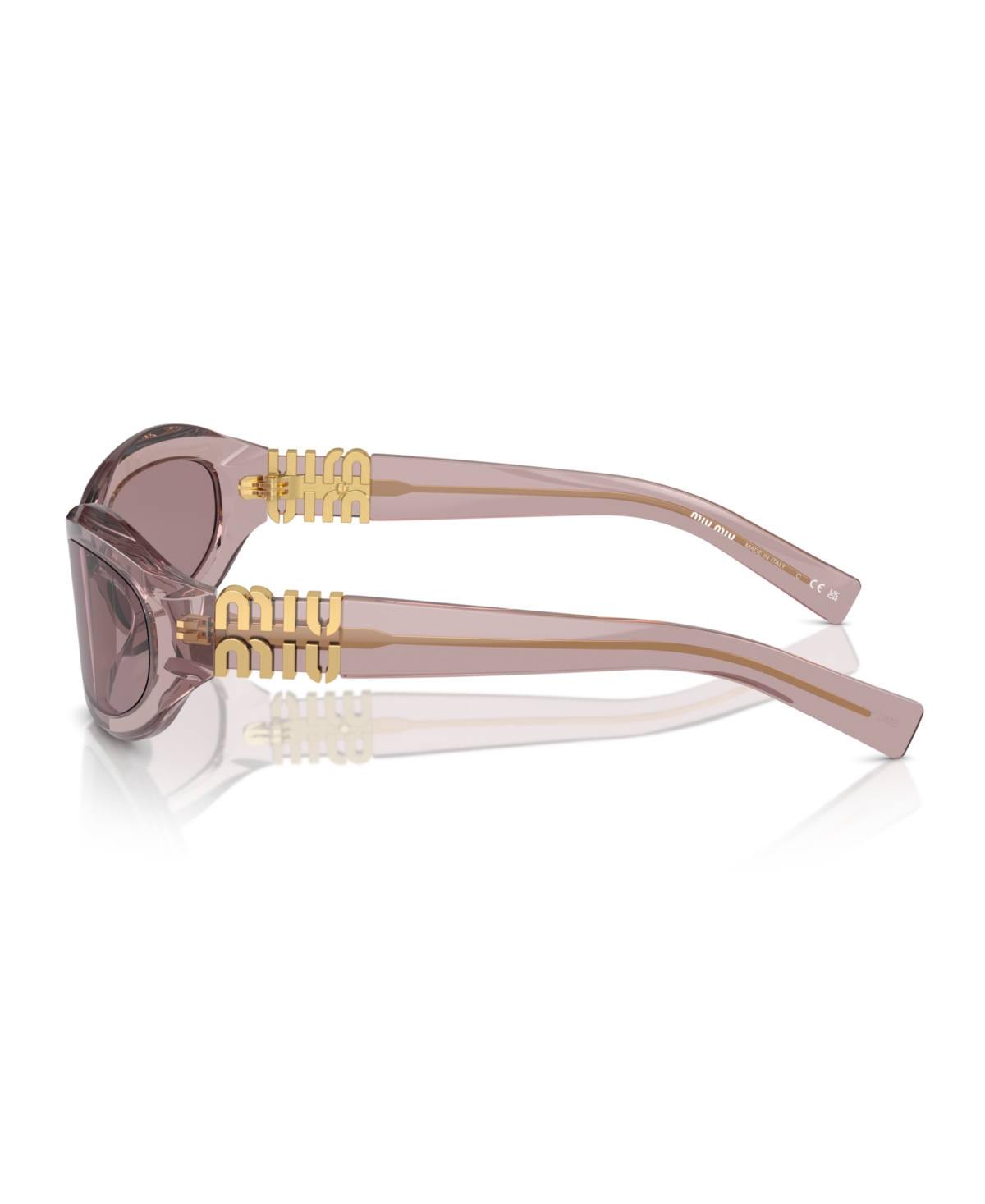 Miu Miu Sonnenbrille Mit Geometrischem Gestell In Mauve Trasparent
