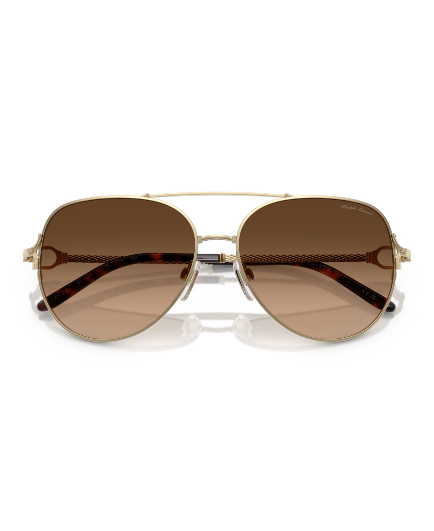 Женские солнцезащитные очки Ralph Lauren Sunglasses RL7087, цвет: Блестящий бледный золотой — фото 5