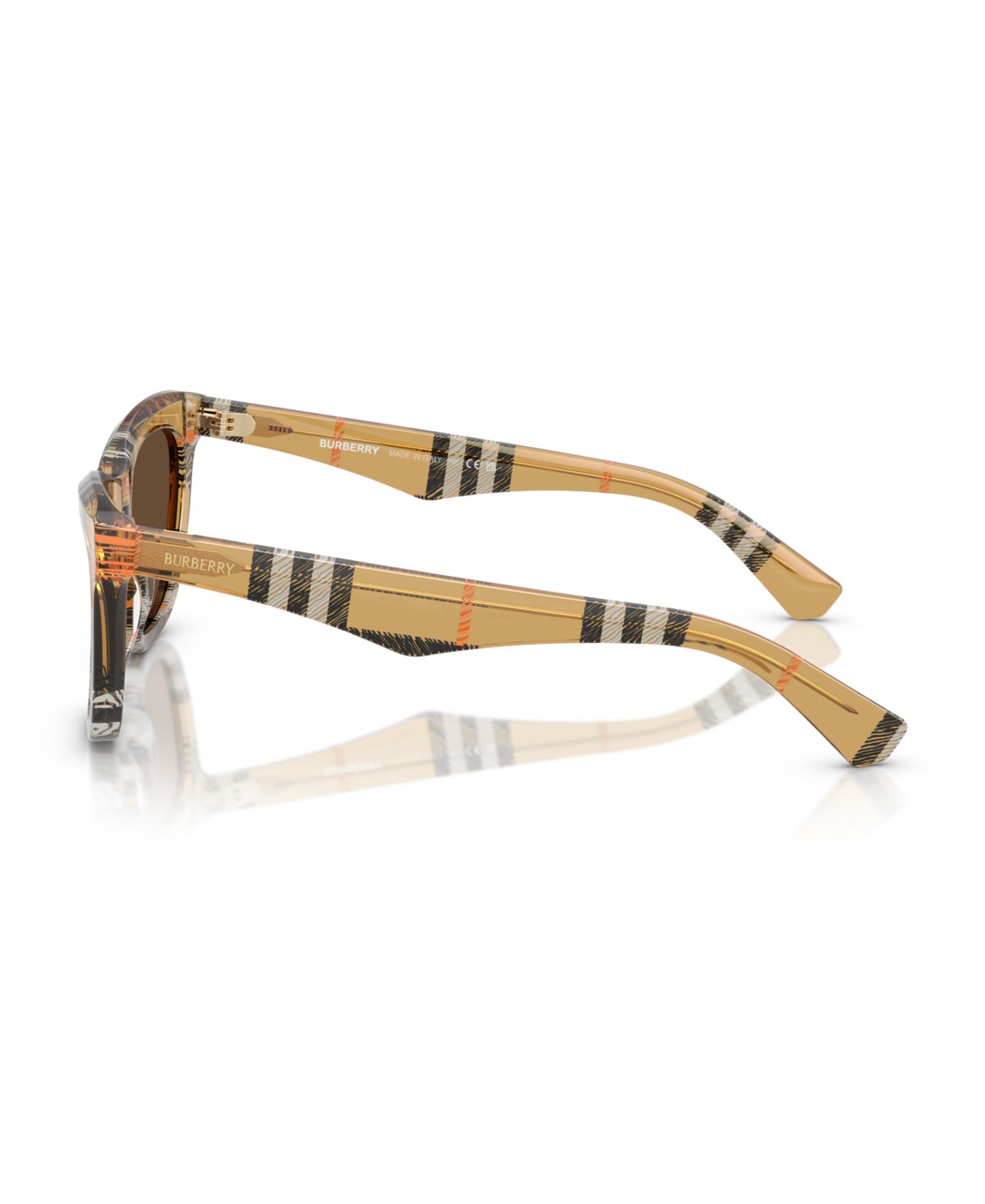 Женские солнцезащитные очки Burberry Sunglasses BE4435, цвет: Клетчатый песочный — фото 4