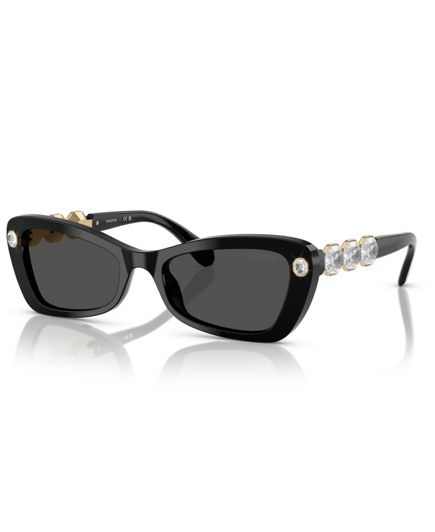 Женские солнцезащитные очки Swarovski Sunglasses SK6033, цвет: Чёрный — фото 1