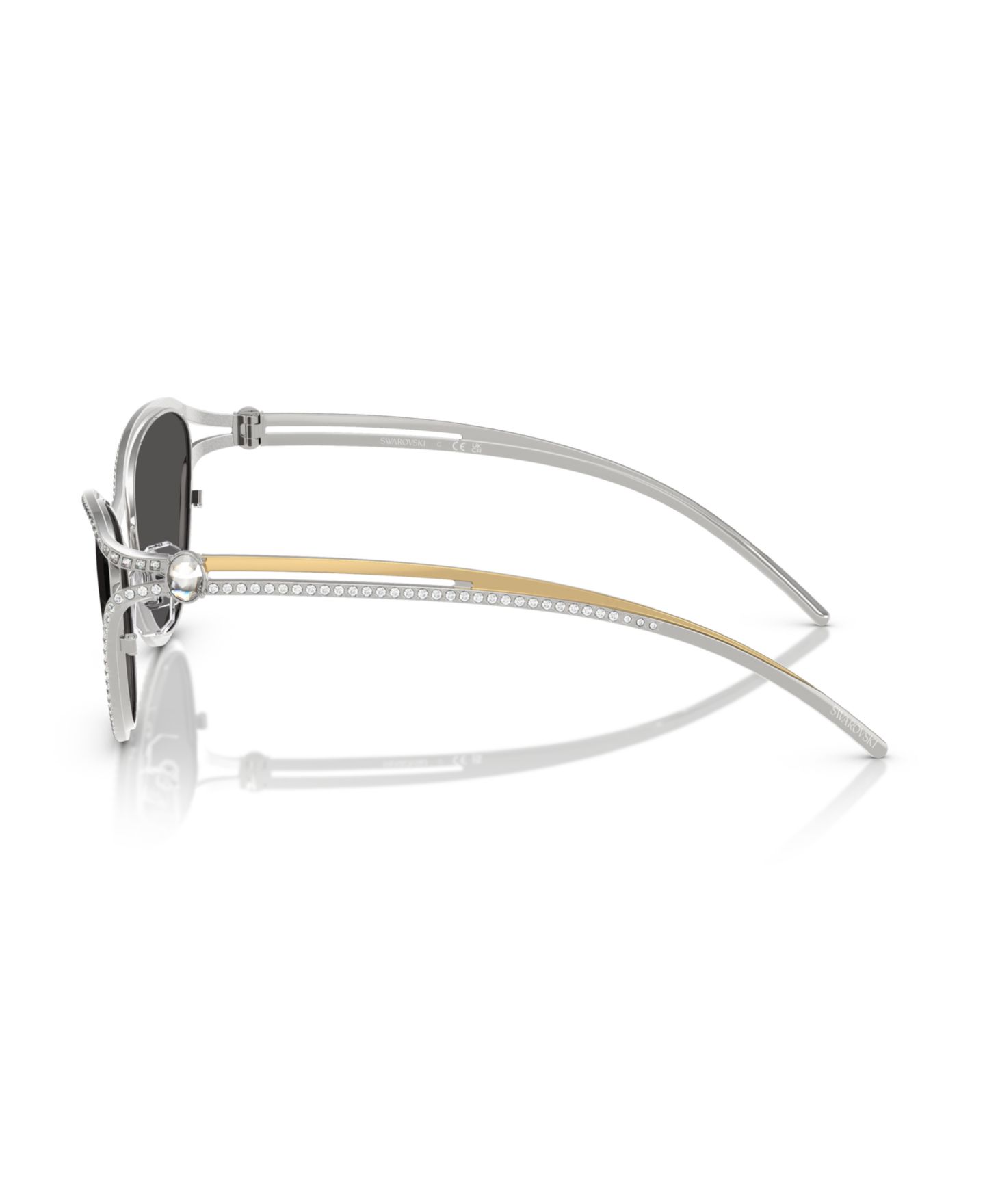 Женские солнцезащитные очки Swarovski Sunglasses SK7025, цвет: Золотой — фото 8