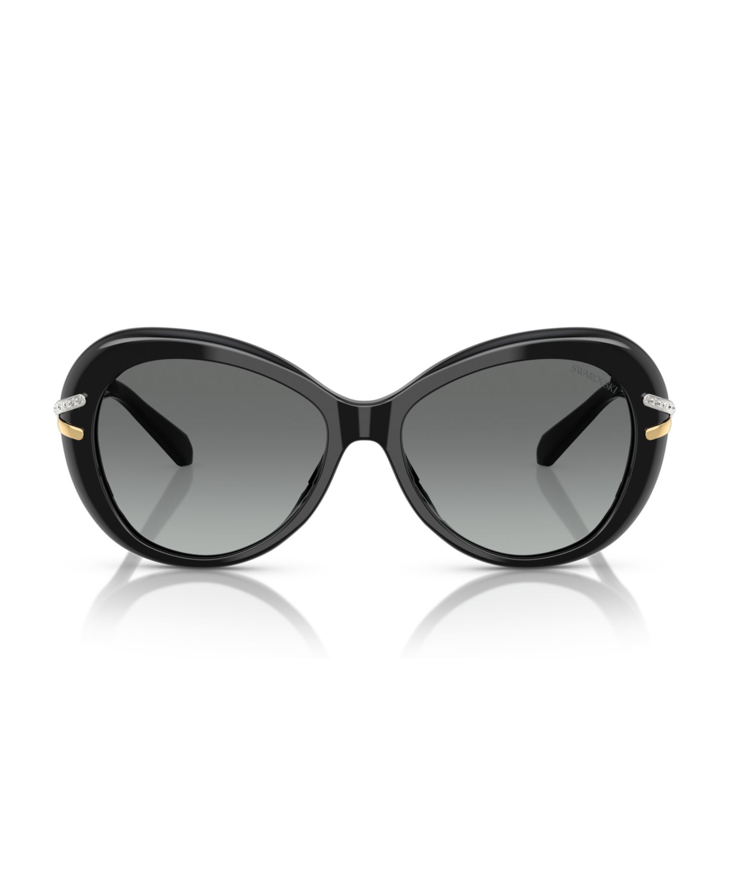 Женские солнцезащитные очки Swarovski Sunglasses, SK6026, цвет: Чёрный — фото 2