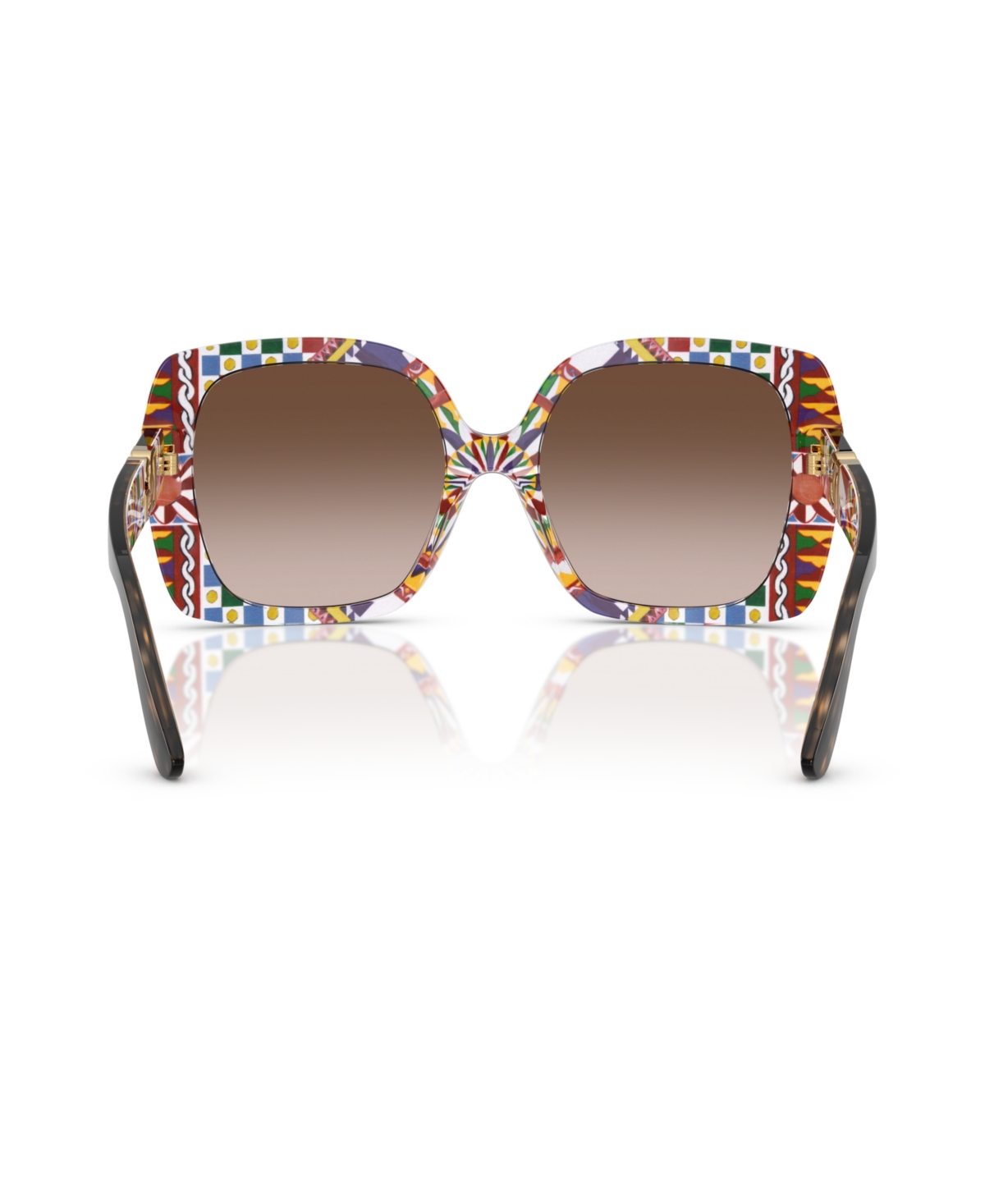 Dolce & Gabbana Tortoiseshell Square-frame Sunglasses In Havana On White Barrow