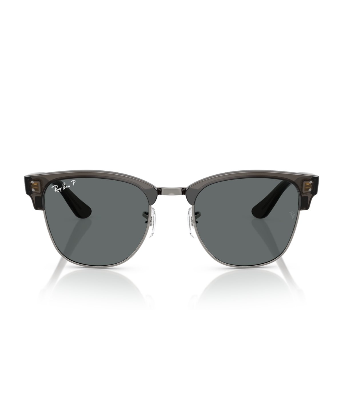 Ray Ban Men's And Women's Polarized Sunglasses, Clubmaster Reverse Rbr0504s In Transparent Dark Gray